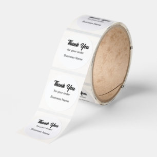 Thank You (Script) for Your Order Business Name Classic Round Sticker