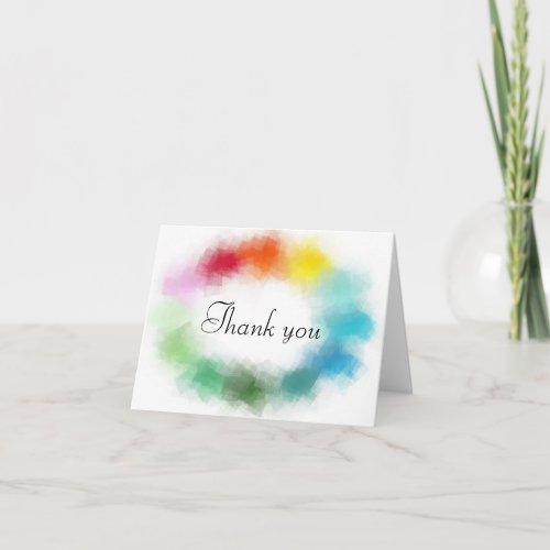 Thank You Script Text Abstract Colorful Template