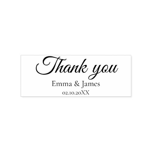 Thank You Script  Wedding Rubber Stamp
