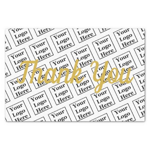 Thank You Script with Your Logo Here Template Tissue Paper