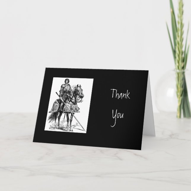 Thank You, Scripture & Knight in Shining Armor Thank You Card (Front)