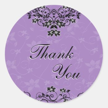 Thank You Seal - Lavender Purple Chandelier Floral by OLPamPam at Zazzle
