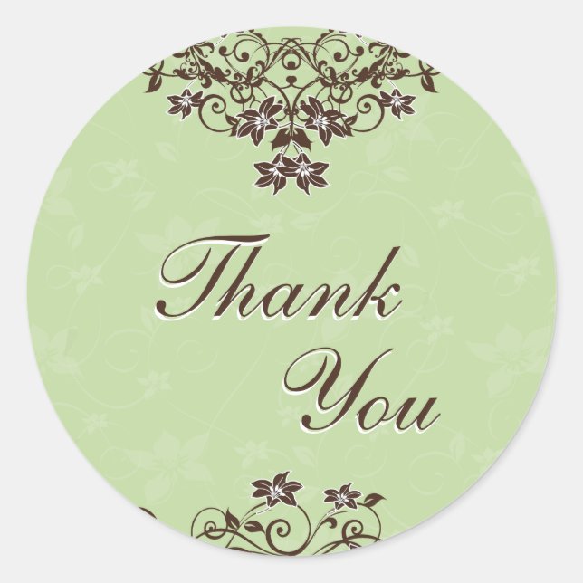 Thank You Seal - Mint Green & Chocolate Brown (Front)
