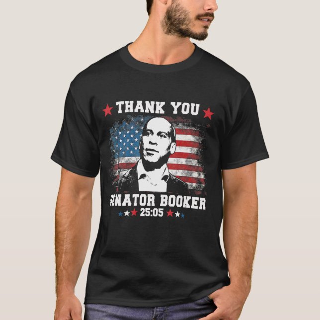 Thank You Senator Cory Booker 25 hours T-Shirt (Front)