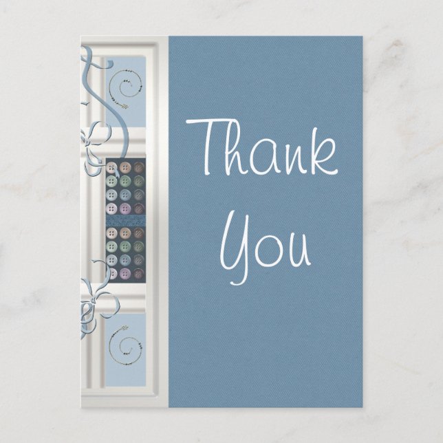 Thank You Sewing Addict Postcard (Front)