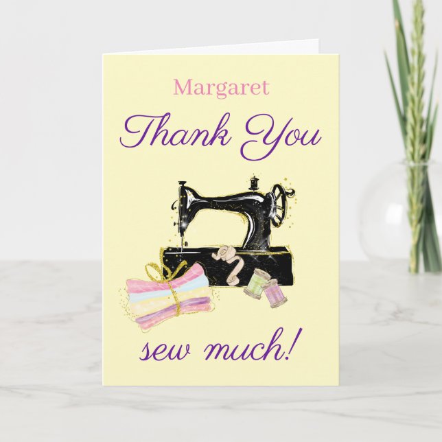 Thank You Sewing Machine Vintage Funny (Front)