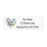 Thank You Sewing Return Address Labels at Zazzle