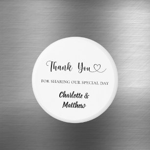 Thank you sharing our day bride groom wedding magnet