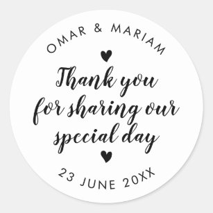 Thank You For Sharing Our Special Day Stickers - 10 Results