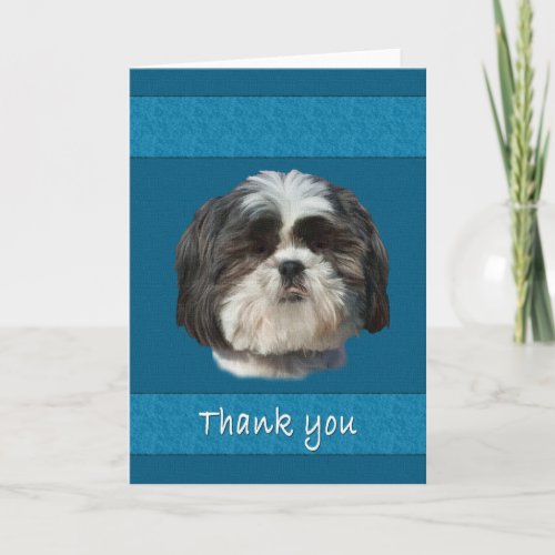 Thank You Shih Tzu Dog Card