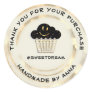 Thank You Shopping Chocolate Muffin Kraft Smile Classic Round Sticker