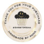 Thank You Shopping Chocolate Muffin Smile Powder Classic Round Sticker