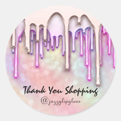 Thank You Shopping Product Made By Holograph Classic Round Sticker