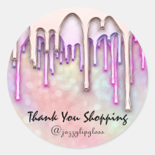 Thank You Shopping Product Made By Holograph Classic Round Sticker