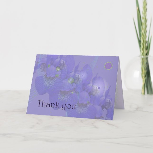 Thank You - Siberian Iris Card (Front)