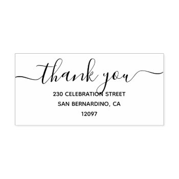 Thank You Signature Script Font Rubber Stamp by WeddingShop88 at Zazzle