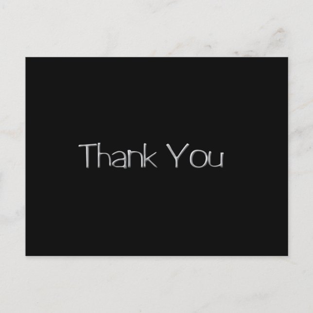 Thank You Silver Postcard (Front)