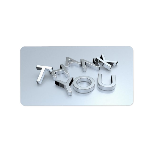 Thank You Silver Wedding Anniversary Labels (Front)