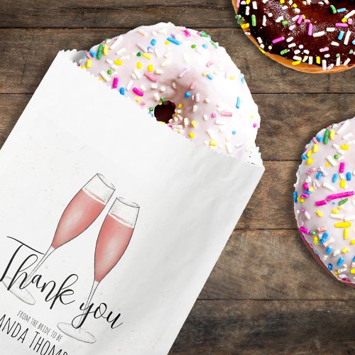 Thank You Simple Bridal Shower Brunch and Bubbly  Favor Bag