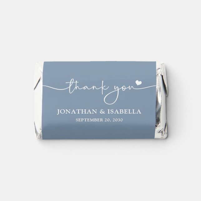 Thank You Simple Elegant Script Wedding Hershey's Miniatures (Front)