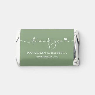 Thank You Simple Elegant Script Wedding Hershey's Miniatures
