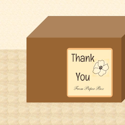 Thank you Simple Flower  Square Sticker