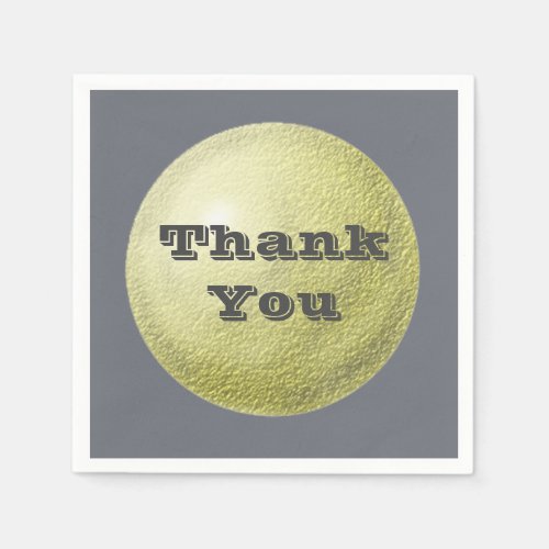 Thank You Simple Gold Circle Gratitude Meal Napkins