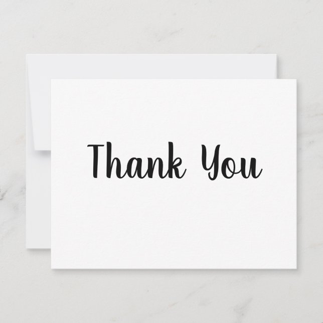 thank you simple minimal text style card (Front)