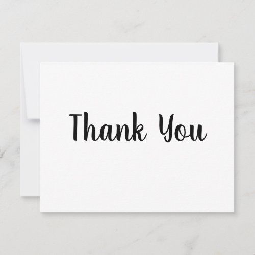 thank you simple minimal text style card