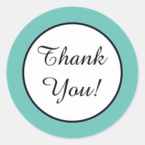 Thank You Simple Modern Classic Round Sticker