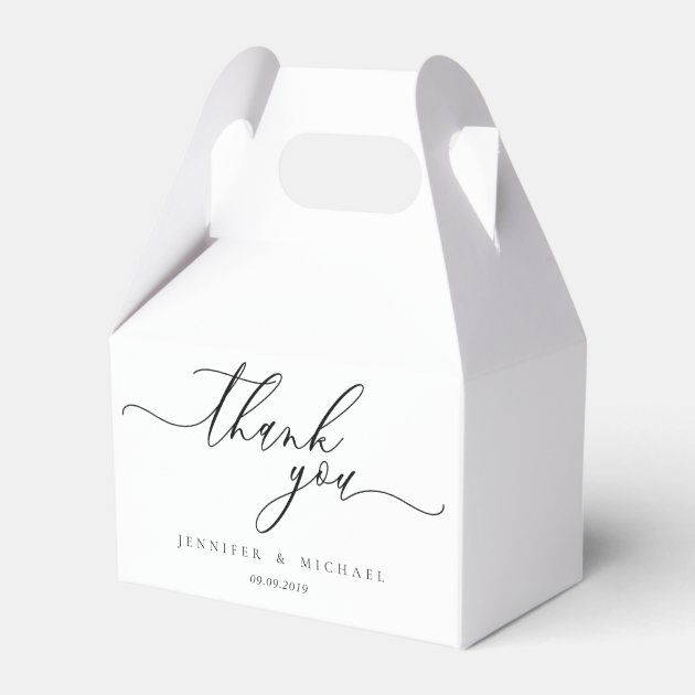 Thank you simple party favor boxes
