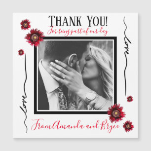 Thank you simple red poppies