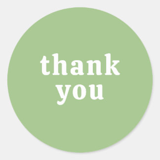 Thank You Simple Retro Font Wedding Customer Classic Round Sticker