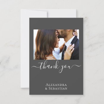 Thank You Simple Typography Stunning Save The Date by Ricaso_Wedding at Zazzle