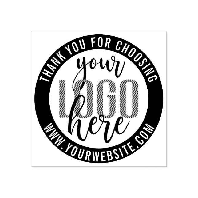 Thank You Simple Website Business Logo Rubber Stamp (Imprint)