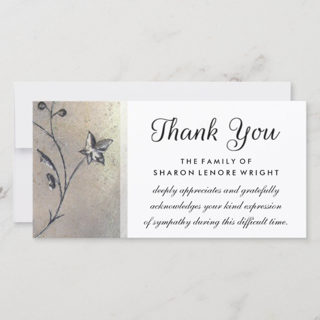 Thank You Simplicity Sympathy Card (Front)