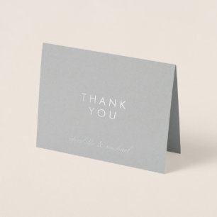 Thank You   Simply Silver Foil Card