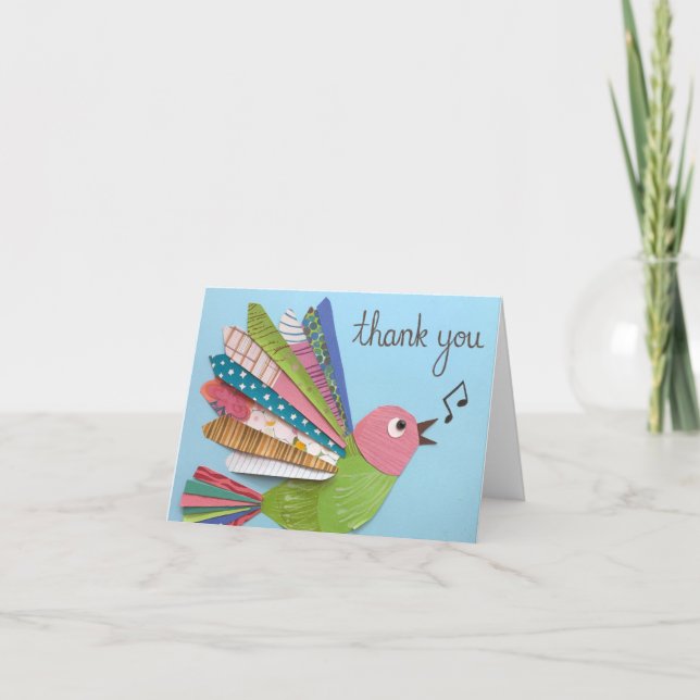 Thank You Singing Bird Card (Front)