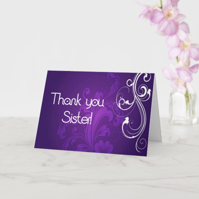 Thank you Sister! Card (Orchid)