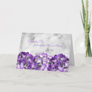 Thank You Sister Maid of Honor Custom Note Card