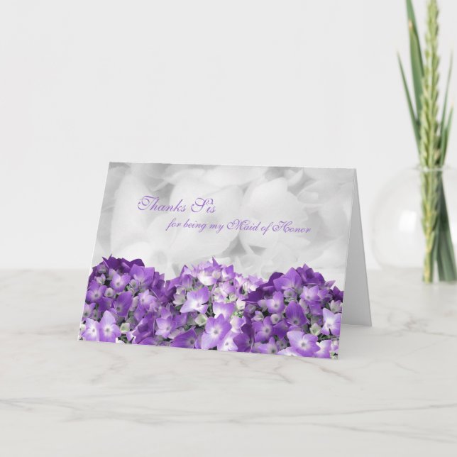 Thank You Sister Maid of Honor Custom Note Card (Front)