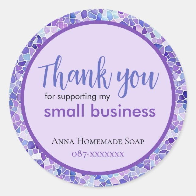 Thank You Small Business Customized Sticker (Front)