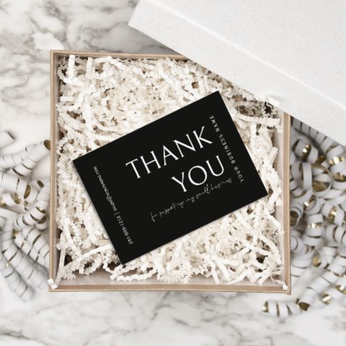 Thank You Small Business Modern Order Insert Card