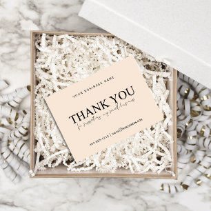 Thank You Small Business Order Insert Card