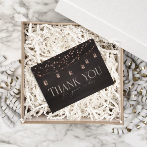 Thank You Small Business Rustic Order Insert Card