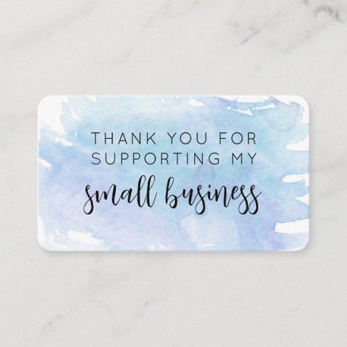 Thank You Small Business Support Business Card