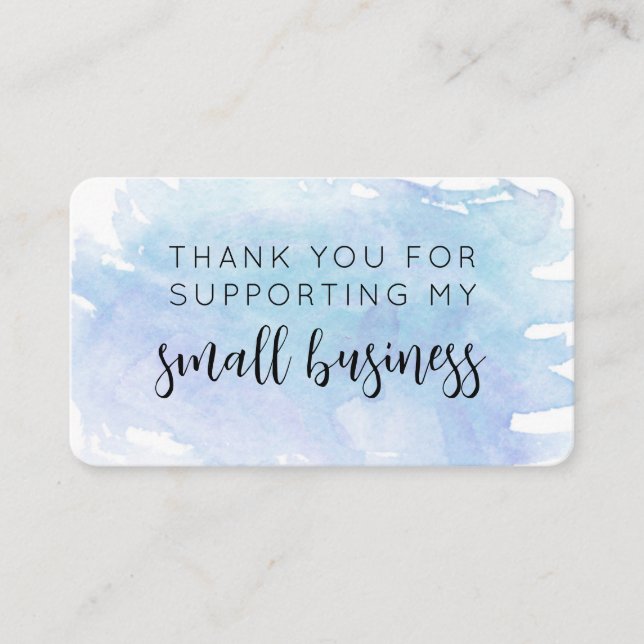 Thank You Small Business Support Business Card (Front)