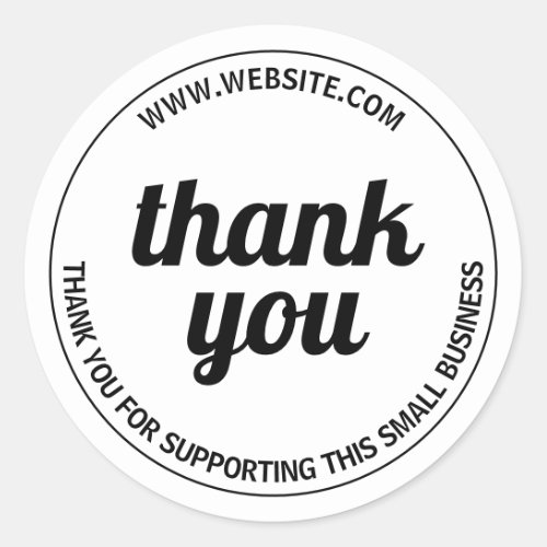Thank You Small Business Support Classic Round Sti Classic Round Sticker