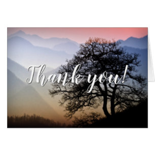 Thank You Smoky Mountain Sunset Blue Ridge Parkway Cards