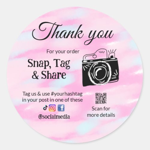 Thank you snap tag share media camera add socials